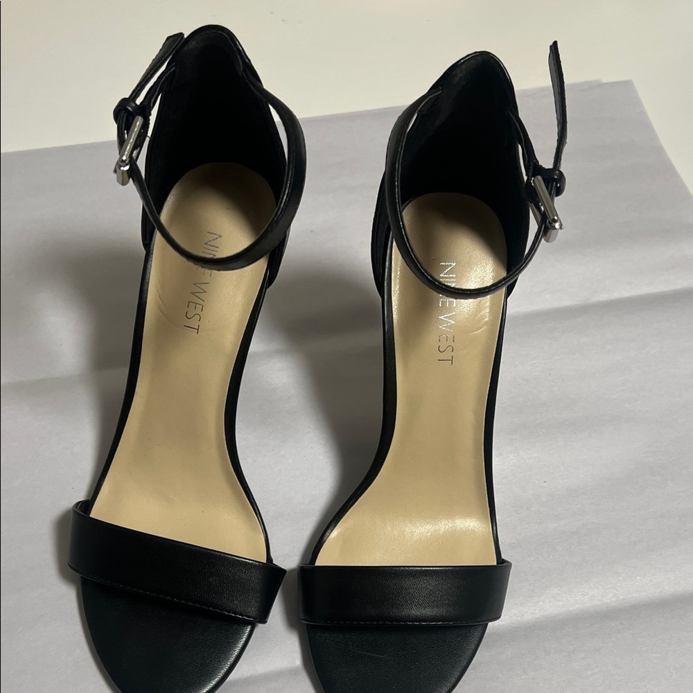 Nine West Black Ankle Strap Heels